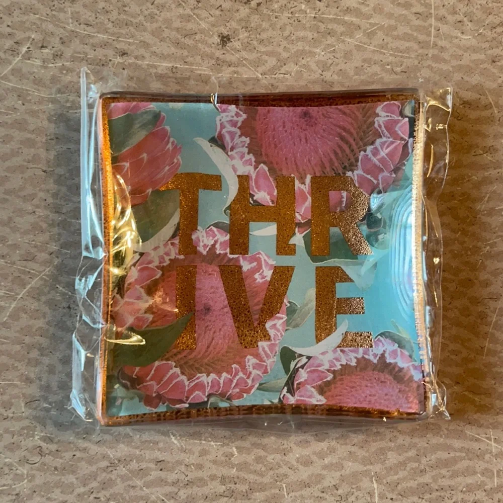 Studio Oh! Glass Trinket Dish: Thrive